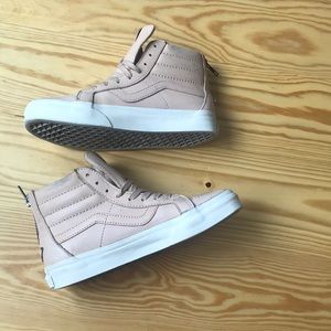 Pink leather van high top